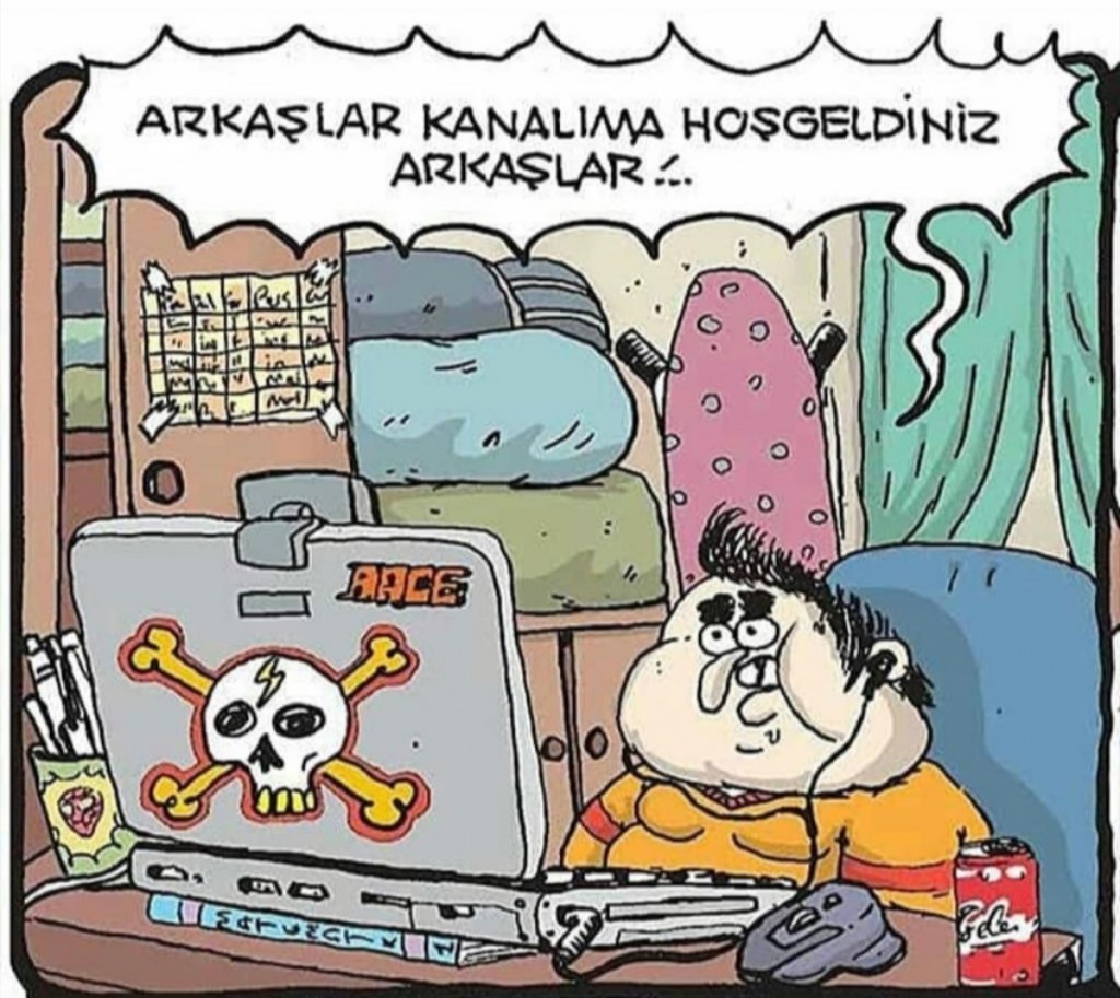 Günümüz youtuber’larına ince bir gönderme :)